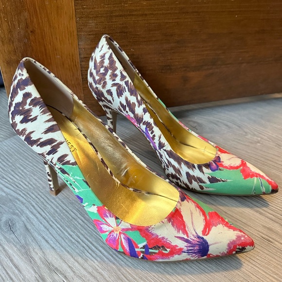 Nine West leopard heels 8.5 - Picture 2 of 5